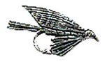 Just Fish Pewter Trout Fly Lapel Pin